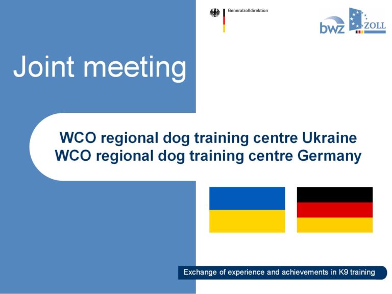 Read more about the article Online meeting with the representatives of  the WCO RDTC (Neuendettelsau, Germany) on canine services issues