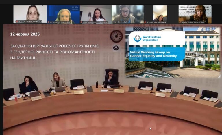 Read more about the article Meeting of the World Customs Organization Virtual Working Group on Gender Equality and Diversity in Customs held under the chairmanship of the State Customs Service of Ukraine